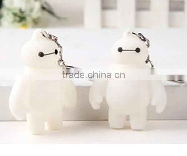 Cartoon Action Figure Plastic Keychain for Promotion Keychains For Kids