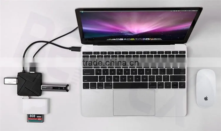 Extension USB 3.1 Type C + USB 3.0 Hub Converter Power Charge Adapter