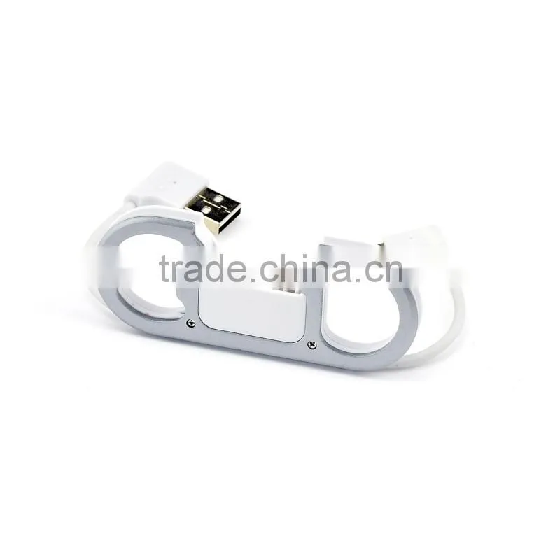 2015 New Design Multifunction Corkscrew Keychain USB Cable