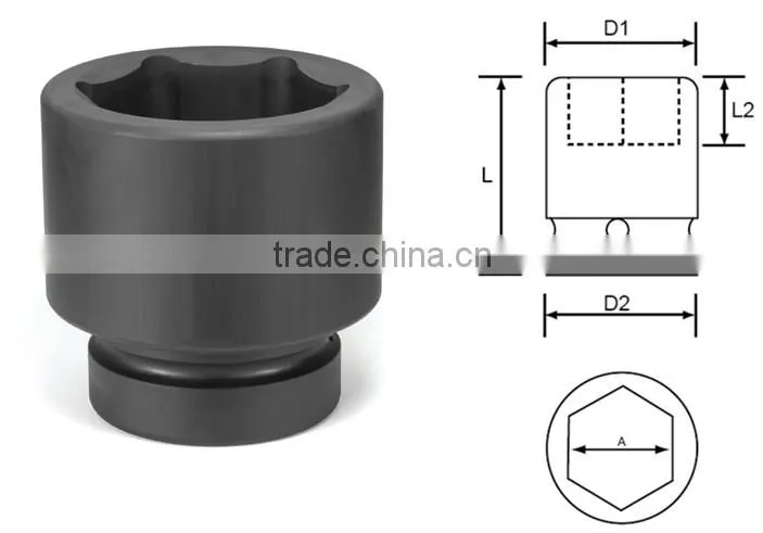 Hot Sale Metric Professional Factory Forged Drive Impact Tire Socket For Tire Removal