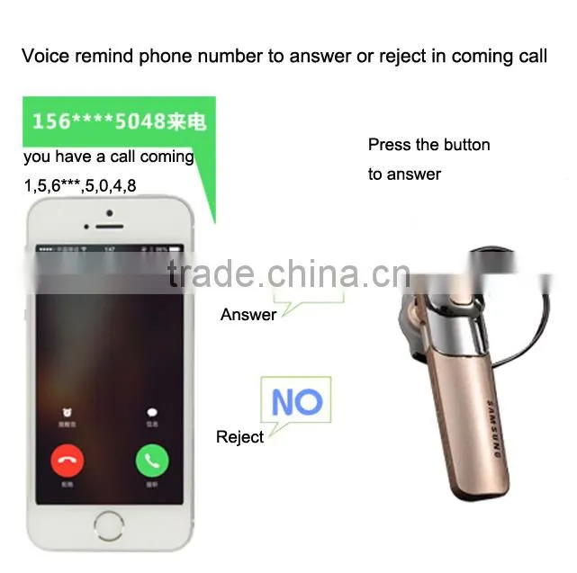 Lastest 4.0 Handsfree long distance bluetooth headset with keypad