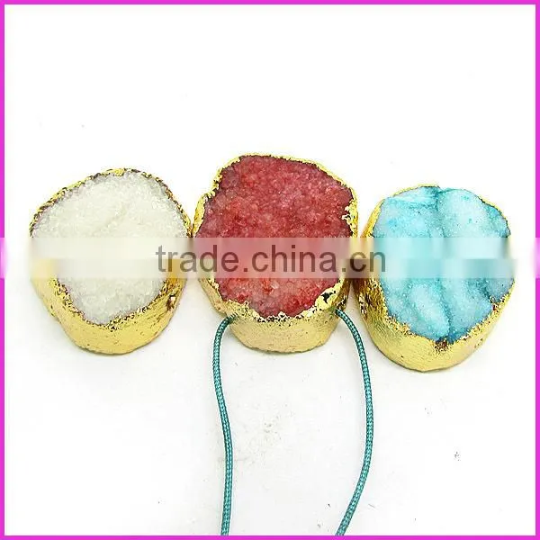 JF6779ga natural amethyst double terminated horizontal point pendants with gold bail clasp