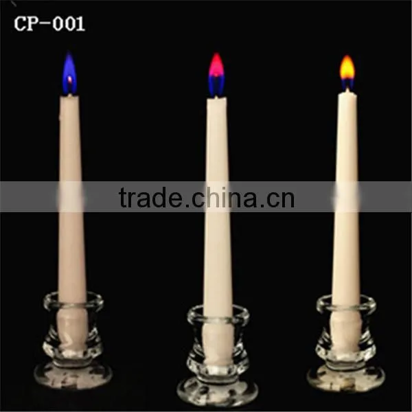 color flame taper candle