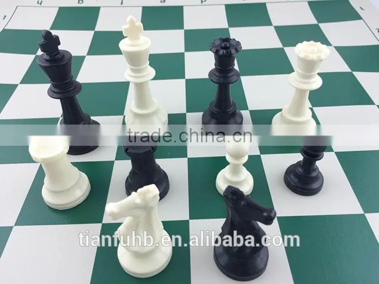 factory price for chess pieces/ good material fro chess pieces/ black and white chess pieces with plastic