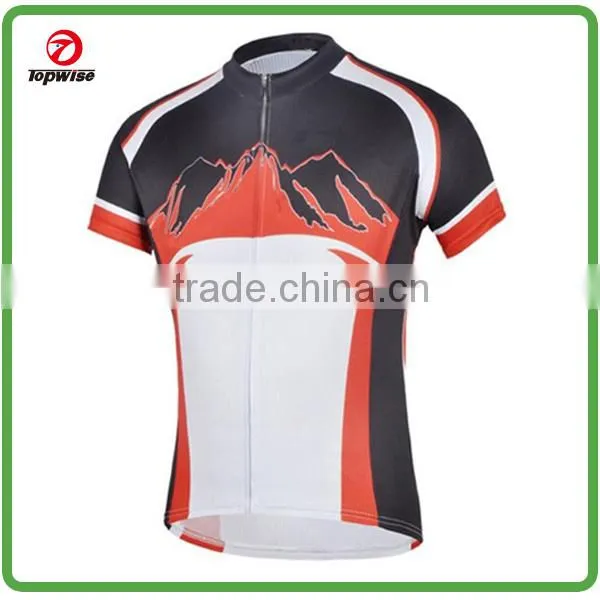 Custome high quality sports style short sleeve cycling jersey and bib shorts
