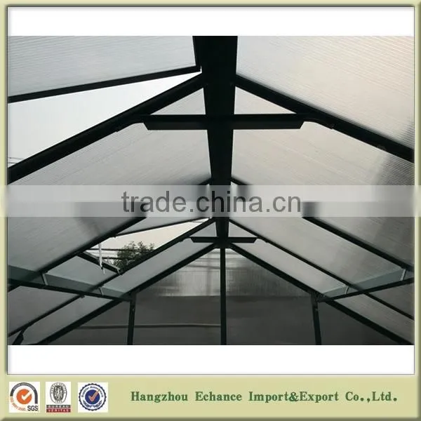 Outdoor greenhouse plastic film aluminum alloy frame with five rooms for flower plant