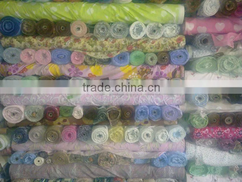 polyester cotton printed stock wholesale poplin fabric