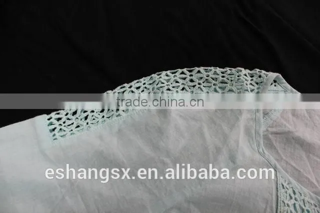 Ladies new design cotton cutwork blouse