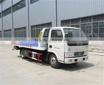 3-6tons mini small Road towing truck heavy flat bed wrecker with hydraulic crane for sale