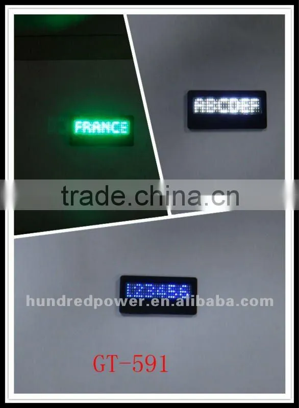 LED badge with 140 leds