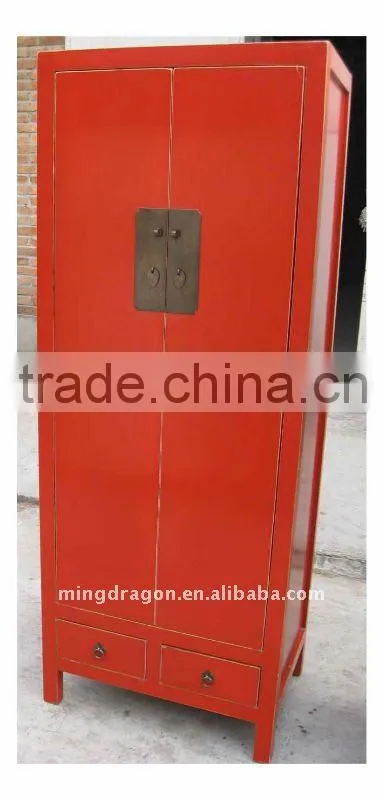 Chinese Antique Pink Wardrobe / Wedding Cabinet