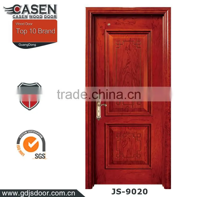 Rustic interior bread carving solid wood single door designs for modern house