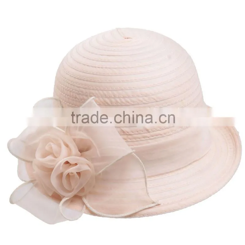 Silk Stitching Hat China Supplier Wholesale Bowler Hat Lady Hat