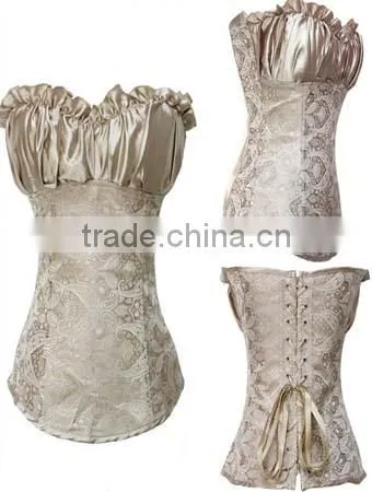 www.sex.com womens fashion sexy ruched Petticoat Gothic Retro Punk corset Bodice with tie bowknot