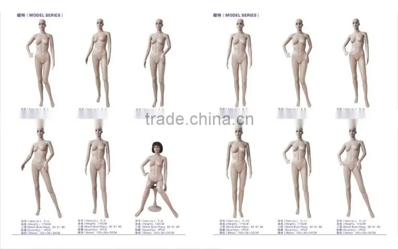 cheap half-body female mannequin with head for swimsuit factory wholesale
