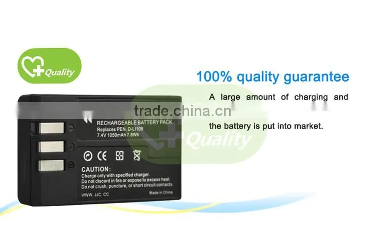 JJC 7.4V 1050mAh Li-ion Battery Pack Rechargeable Battery For Pentax B-DLI109 Battery