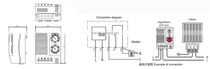 SAIP/SAIPWELL Factory Price Temperature and Humidity Adjustable Electronic Hygrothermostat