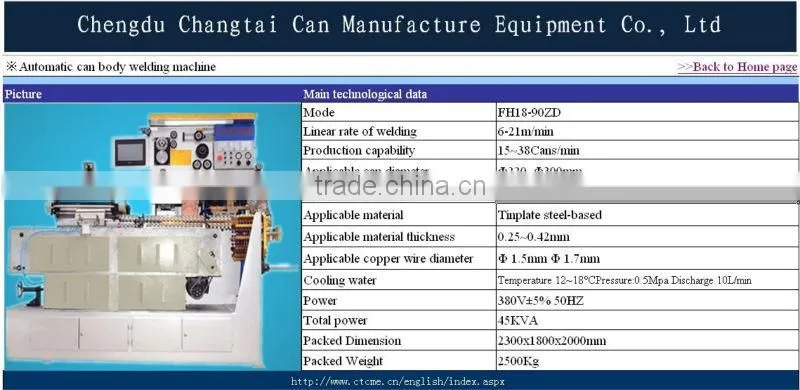 tin can welding machine for canned food