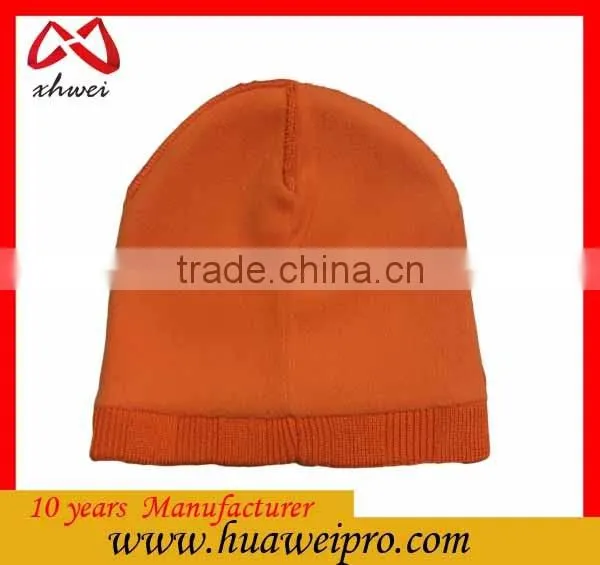 Custom Logo Winter Beanie Hat Womem Chunky Knit Warm 100% Cotton Beanie Cap