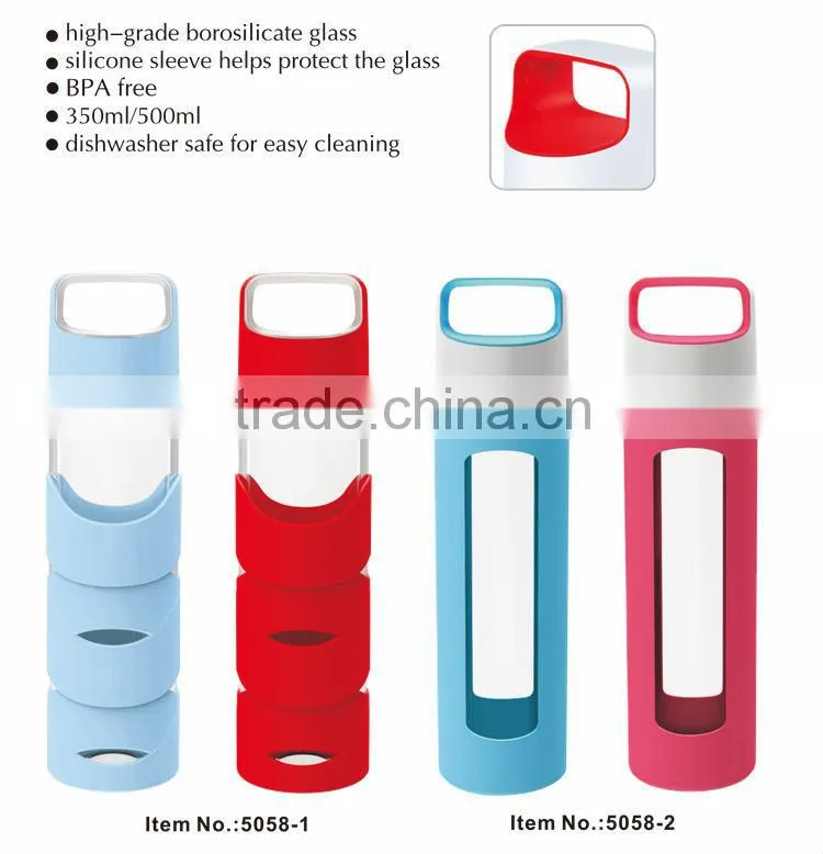 Keep Warm Glass Water Bottle With Silicone Sleeve
