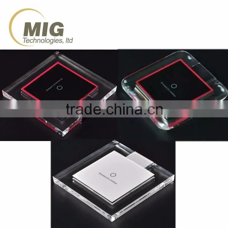 2016 NEW square transparent wireless charger DC5V for sony xperia z4 charger for sony z4