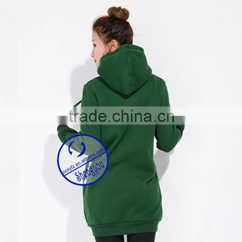 2015 custom women pullover fleece sweatshirt hoodie witn printing
