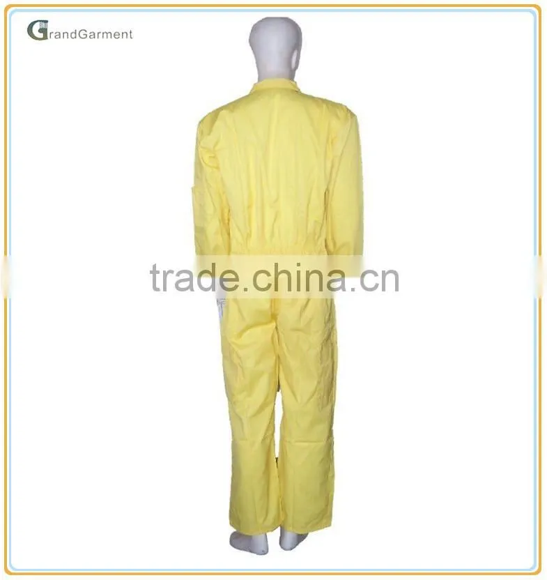China Supplier Top Quality100% Cotton Yellow Working Coverall