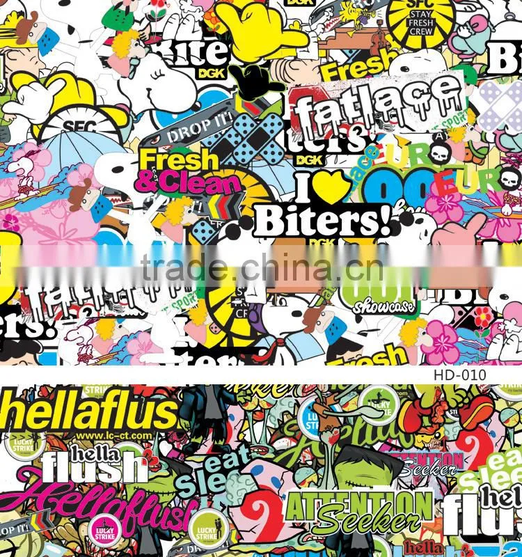 HD-010 Bubble Free Car Sticker Bomb Film Type And Body Stickers Use Car Wrapping Film