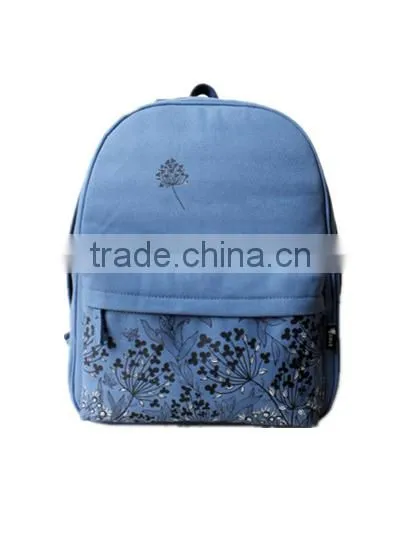 Basic model 600D elegant school backpack for girl students