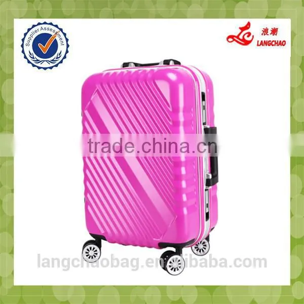 Aluminum Frame Plastic Cover 360-degree Wheels 100% PC Luggage