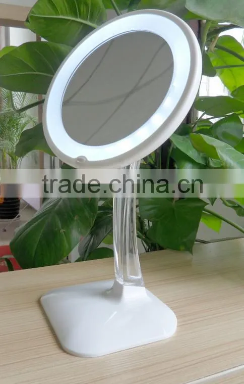 LED 7x Magnified Makeup Mirror with Cosmetic Organizer Base