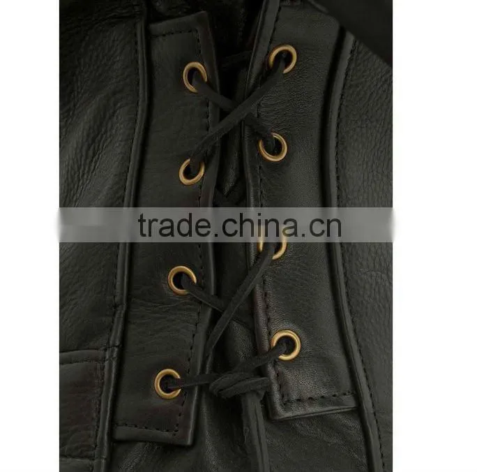 Vented Leather Touring Style Classic Motorcycle Jacket
