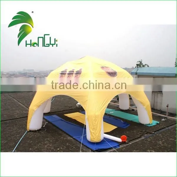 inflatable advertising yellow tent , 6 by 10 meters spider tent for sale