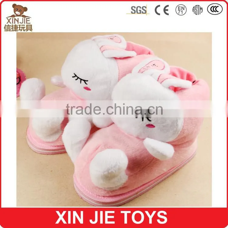 customize bunny plush slippers ladies indoor plush rabbit slippers hot selling men's plush slippers