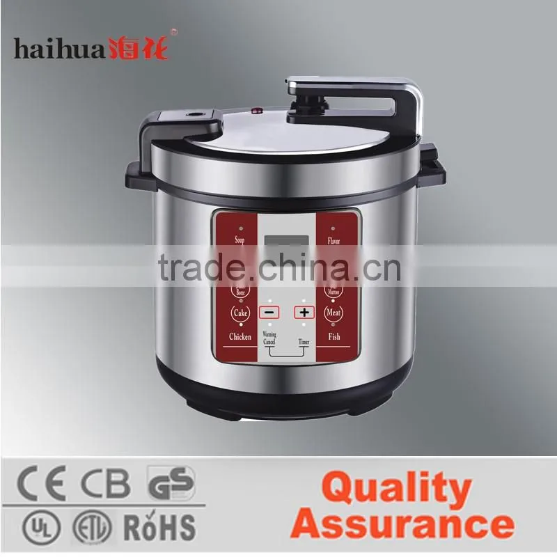 2015 new silver stainless steel digital 5L 6L electric pressure cooker