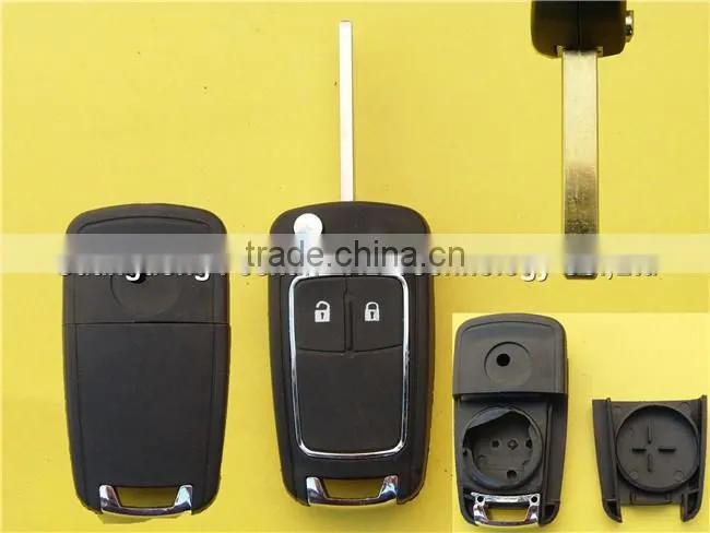 2 buttons flip remote key for Chevrolet Cruze HU100 blade