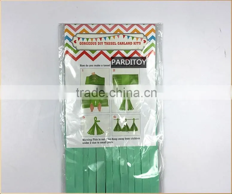 2016 Party decoration tissue paper tassel garland