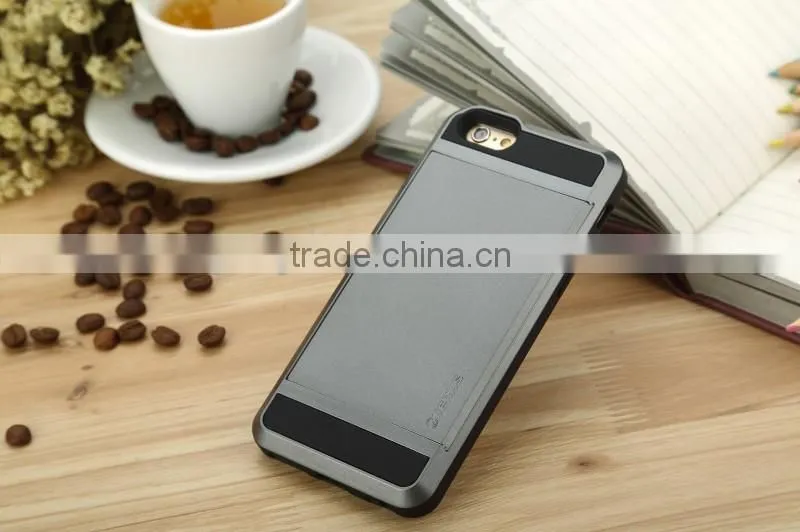 Hot Selling Luxury Damda Slide Series Tough ID Card phone accessory For iPhone 6S Back Cover Case Shell with 10 colors