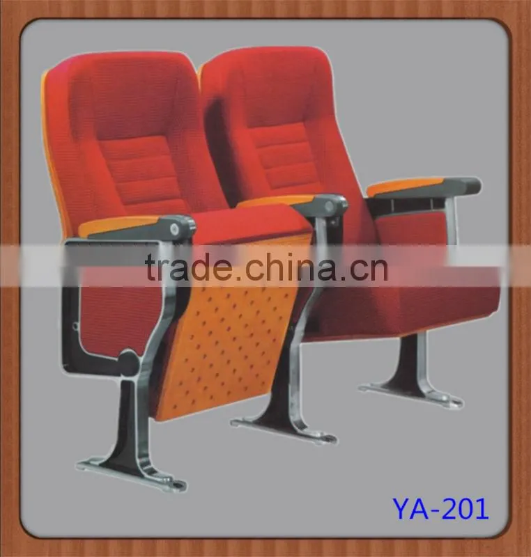 Fabric Auditorium and Hall Seating Church Chair with Wood Armrest YA-11