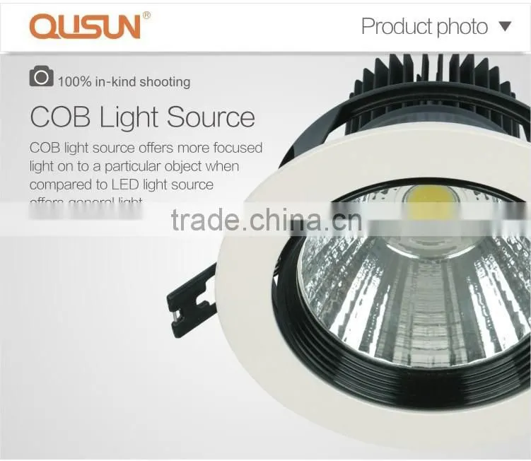 COB LED Spotlight 10W, LED Recessed Spotlight 10W, Angle Adjustable Spotlight
