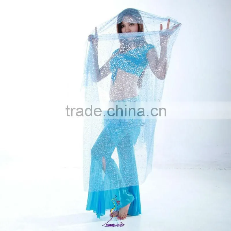 SWEGAL belly dance face veil,belly dance accessories,belly dance silk fan veil SGBDD13016