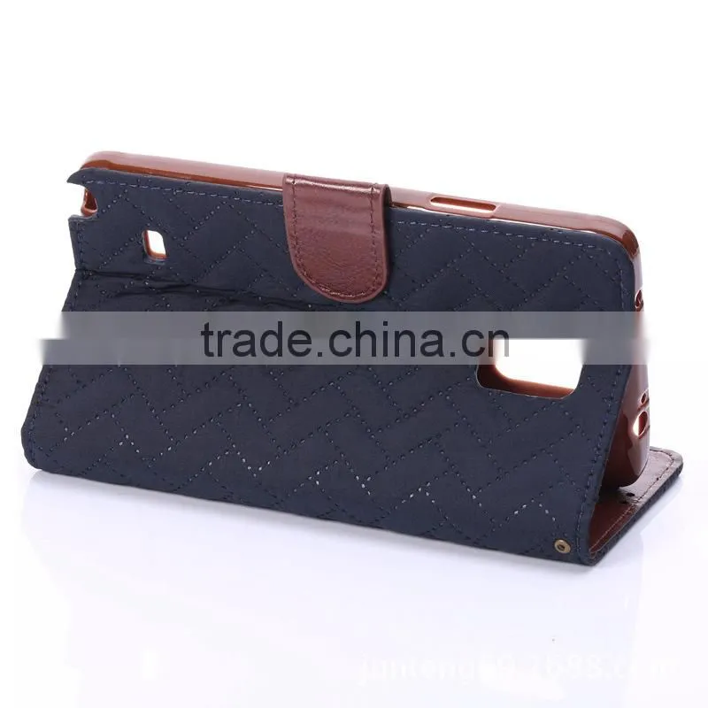 New style leather case cover, For samsung galaxy note 4 flip leather case cover D0158