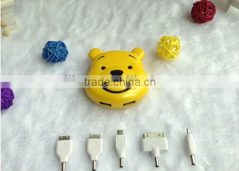 Gift promotion lovely teddy bear power bank portable power bank for iPhone 5S