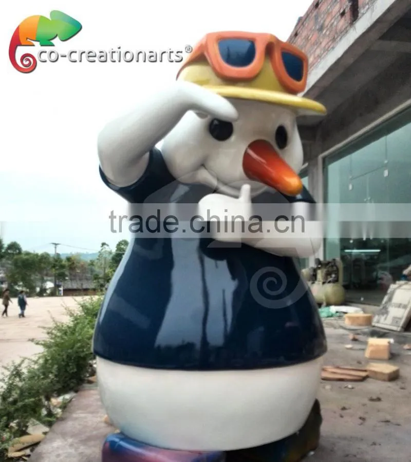 Fiberglass cartoon characters for garden decoration statue