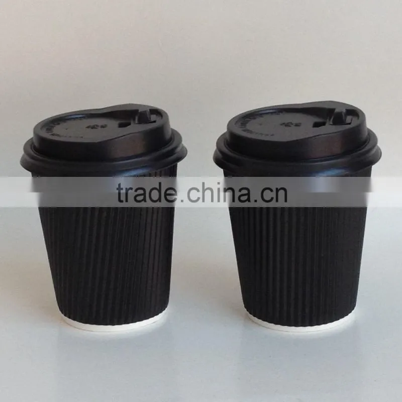 Corrugated Black Paper Disposable Paper for Coffee Cup
