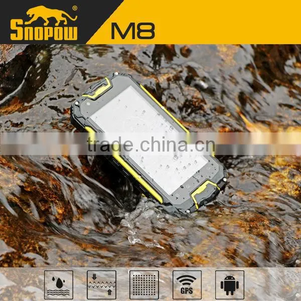waterproof IP68 SNOPOW M8 quad core rugged smartphone