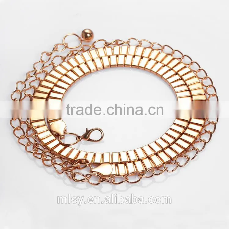 New gold design decorative brass neck chain Brightness F1-80009