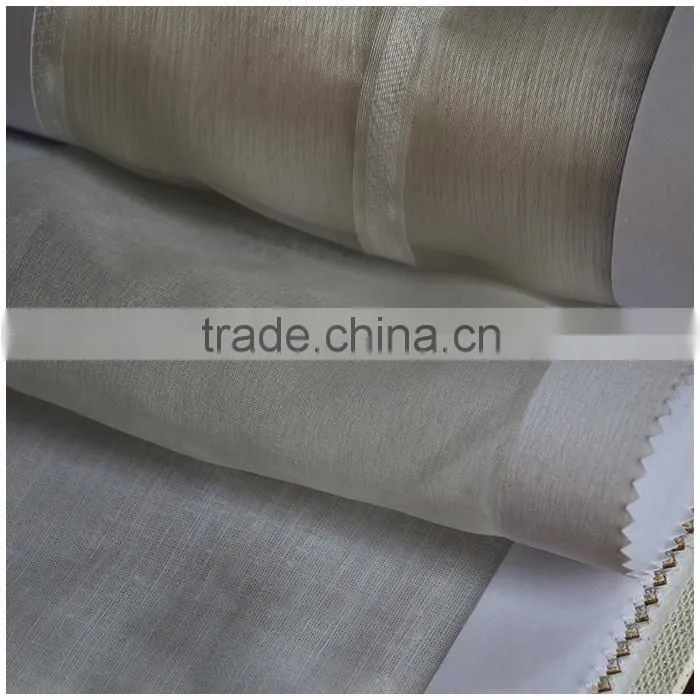 2015 High quanlity 100% polyester inherently fire retardant window screen for hotel window/home window