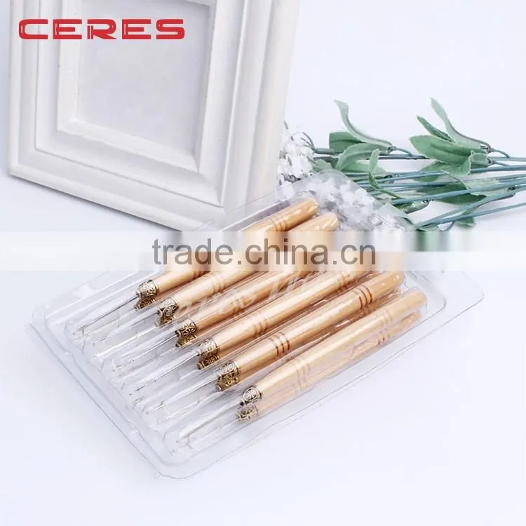 Hot Sale cheap knitting wooden needle latch crochet hook set for braid hair extension or hair weave