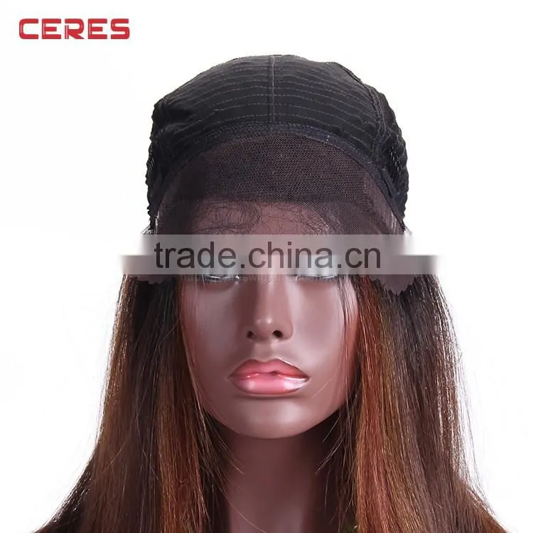 overnight delivery lace front wigs different colors high temperature fiber silk straight lace front wig in stock
